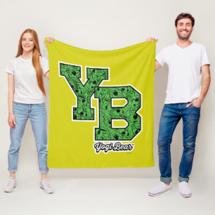 Manta Polar Cartas de Varsidad de Oso con Patrón Yogi