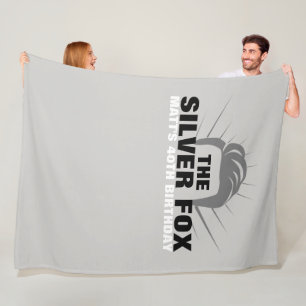 Manta Polar Cartel de cumpleaños masculino fondo Fleece Blanke