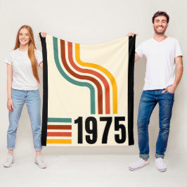 Manta Polar Cartel de la vendimia de arcoiris de la franja ret