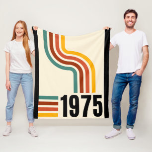 Manta Polar Cartel de la vendimia de arcoiris de la franja ret