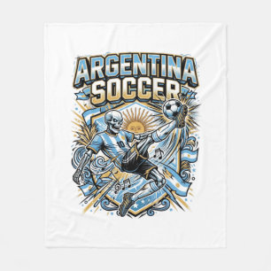 Manta Polar Cartel de Naciones Delantero Esqueleto Fútbol Arge