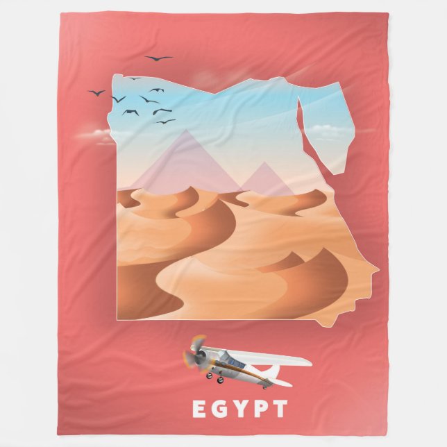 Manta Polar cartel de viaje a Egipto (Anverso)