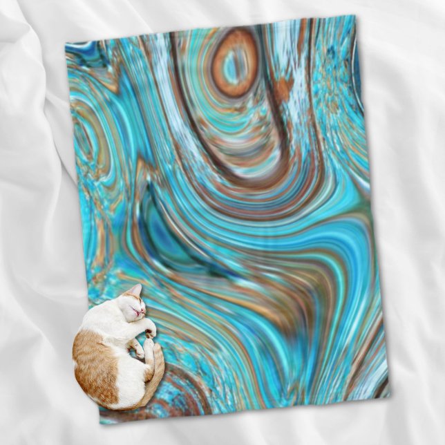 Manta Polar casa de campo verde azulado azul Turquesa de mader (farmhouse teal blue Woodgrain turquoise swirls Fleece Blanket)