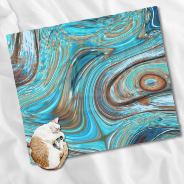 Manta Polar casa de campo verde azulado azul Turquesa de mader (farmhouse teal blue Woodgrain turquoise swirls Fleece Blanket)