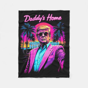 Manta Polar Casa de Daddys divertida Casa Blanca Retr Trump Pi