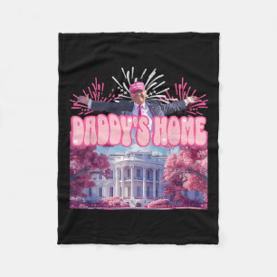 Manta Polar Casa de la camiseta de Trump 2024 Feliz 4 de julio