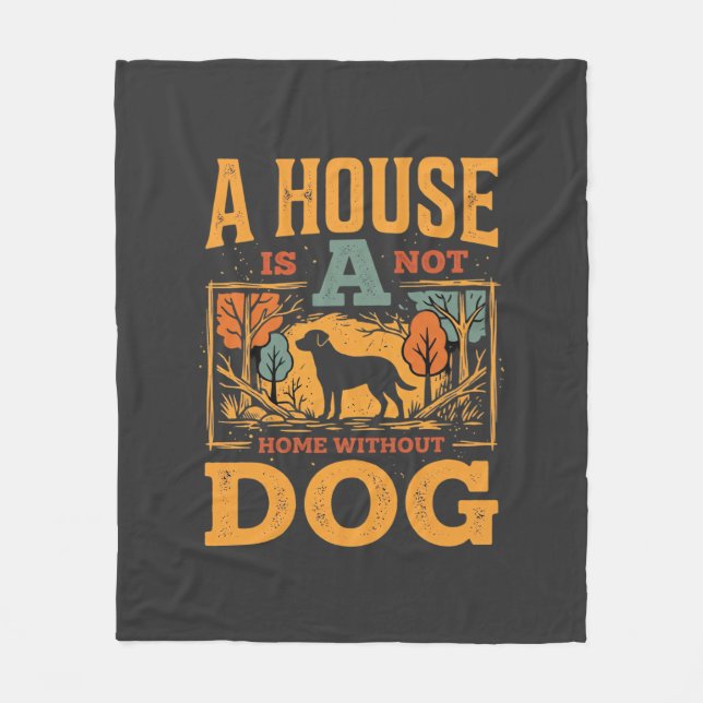 Manta Polar Casa de perro vintage (Anverso)