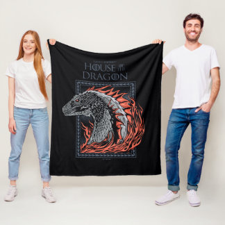 Manta Polar CASA DEL DRAGÓN | Perfil de dragón en llamas