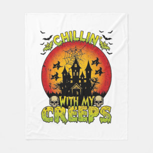 Manta Polar Casa Embrujada de Chillin Creeps Halloween Brujas 