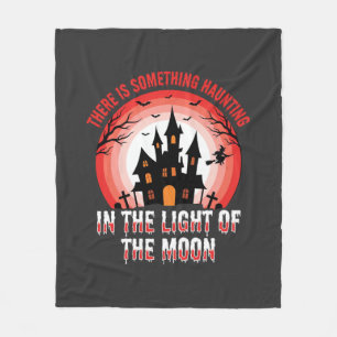 Manta Polar Casa Embrujada de Halloween Bruja a la Luz de la L