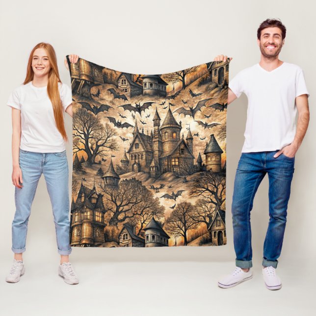 Manta Polar Casa embrujada vintage (In situ)