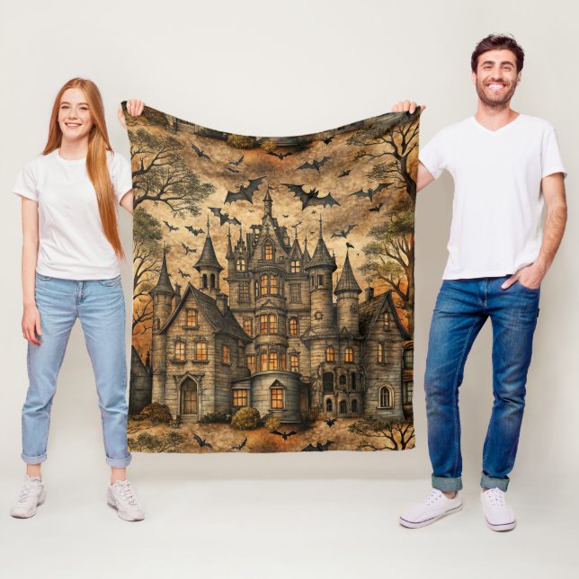 Manta Polar Casa embrujada vintage (2) (In situ)