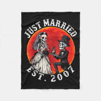 Manta Polar Casados Est 2007 Esqueleto Novia Novio 19