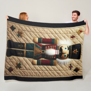 Manta Polar Cascanueces de Navidad acolchado