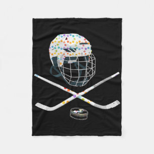 Manta Polar Casco de Hockey con Puntos Coloridos Puck Feliz Dí