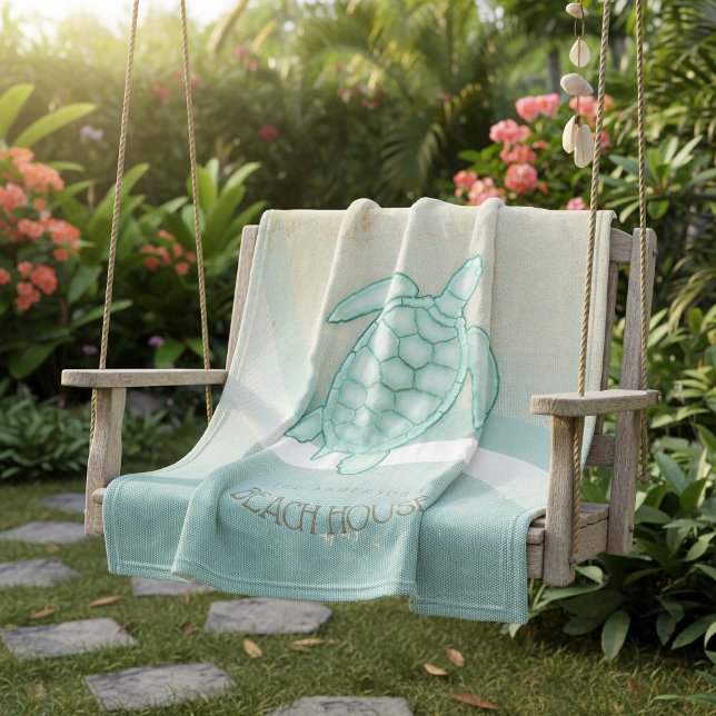 Manta Polar Caseta de playa Tortuga Náutica Aqua Blue ID623 (Subido por el creador)