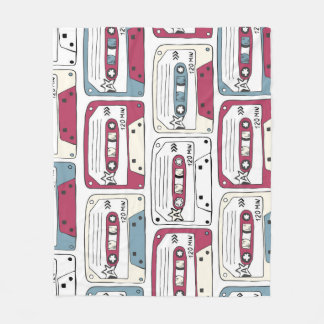 Manta Polar Casetes de música retro: Patrón de fondo de rock