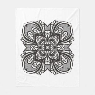 Manta Polar Casilla negra de Deco inspirada