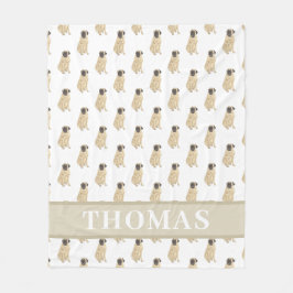 Manta Polar Caso de desgaste en blanco y rosado