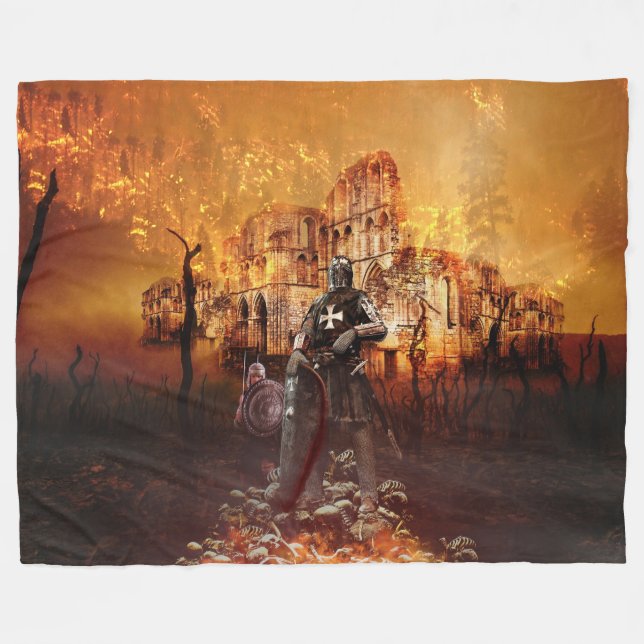 Manta Polar CASTILLO al FUEGO (Frente (Horizontal))
