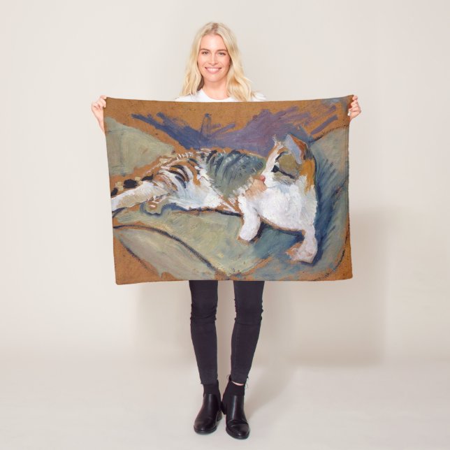 Manta Polar Cat. August Macke Fleece Blanket (In situ)