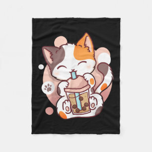 Manta Polar Cat Boba Tea Bubble Tea Anime Kawaii Neko