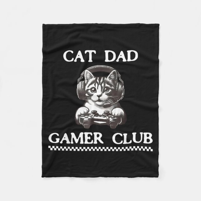 Manta Polar Cat Dad Gamer Club Funny Cat Lover Gaming Game Fat (Anverso)