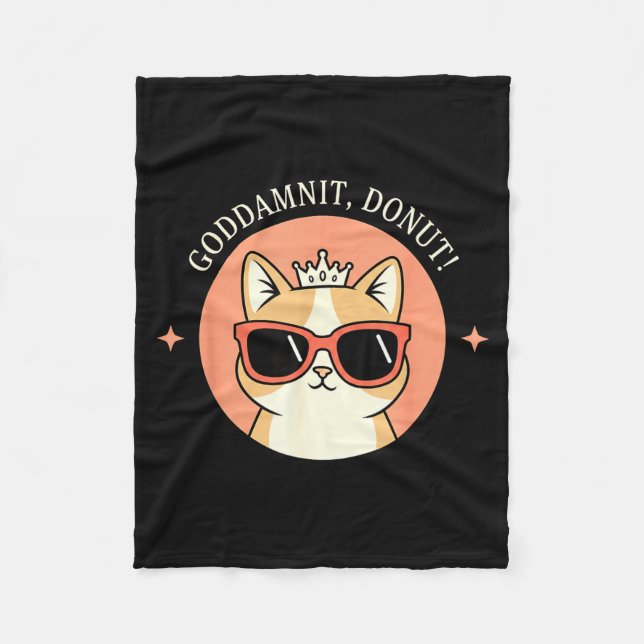 Manta Polar Cat - Godit, Donut! Sy Retro Cat Lover Design  (Anverso)