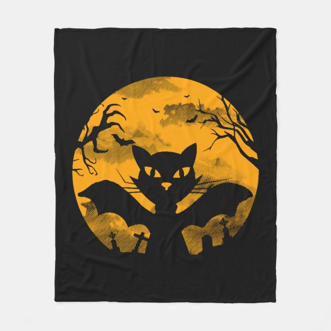 Manta Polar Cat Halloween (Anverso)