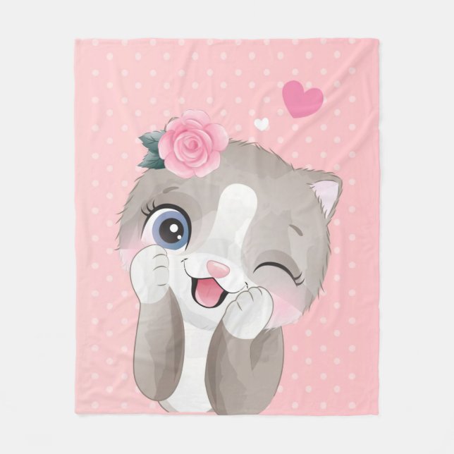 Manta Polar Cat Lover | Pequeños gatitos (Anverso)