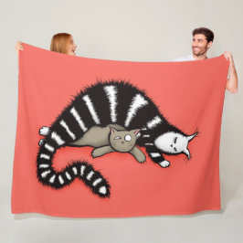 Manta Polar Cat Mother protege a su niño lindo del gatito