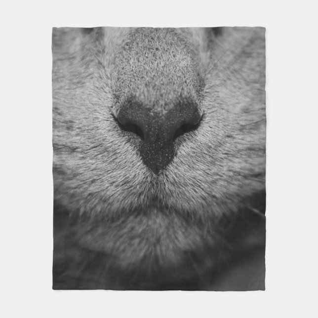 MANTA POLAR CAT NARIZ EN NEGRO Y BLANCO (Anverso)