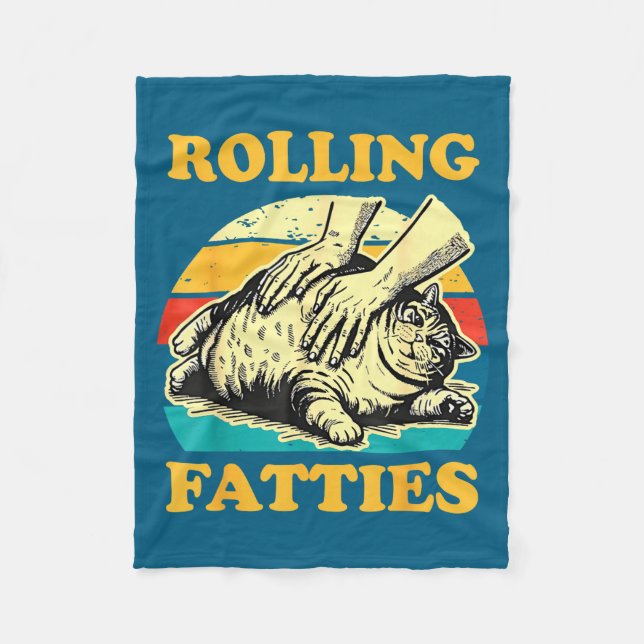 Manta Polar Cat Rolling Fatties Funny For Men Women  (Anverso)