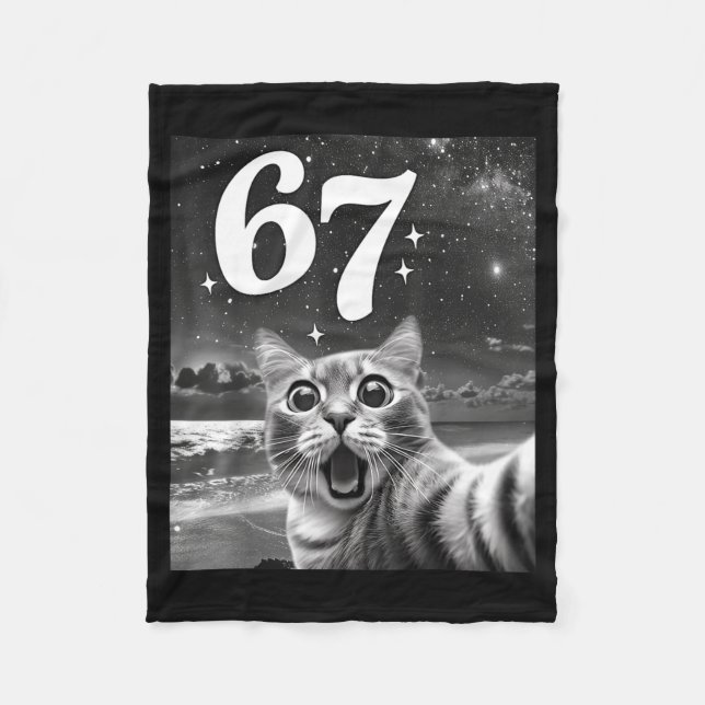 Manta Polar Cat Selfie With 67 Meme Funny Cats Graphic For Men (Anverso)