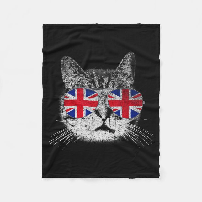 Manta Polar Cat Shirt Union Jack Flag Country Retro England Br (Anverso)