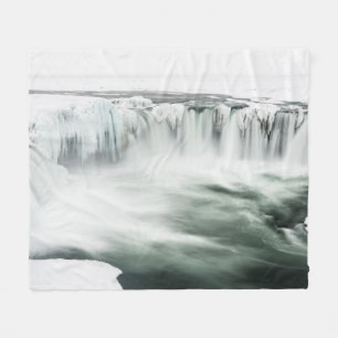 Manta Polar Catarata Godafoss, invierno, Islandia