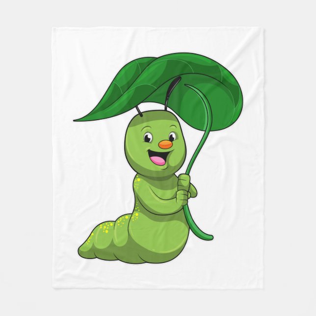 Manta Polar Caterpillar con hoja como parasol (Anverso)
