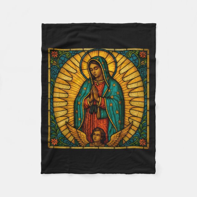 Manta Polar Catholic Our Lady Of Guadalupe Mexican Saint Virgi (Anverso)