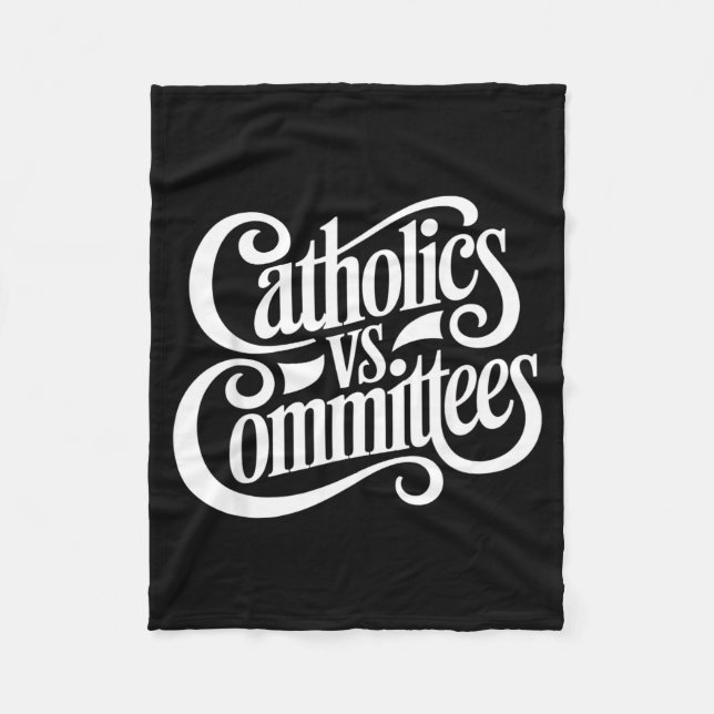 Manta Polar Catholics Vs Committees Funny Homour Sarcastic Say (Anverso)