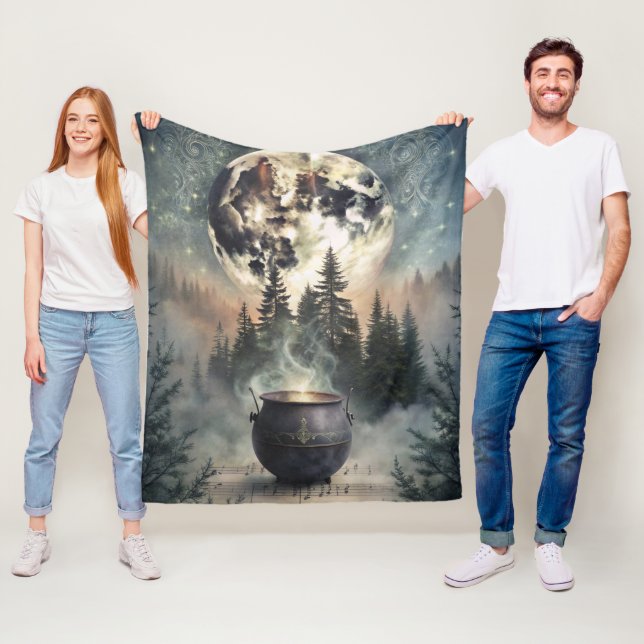 Manta Polar Cauldron místico del bosque iluminado por la luna  (In situ)