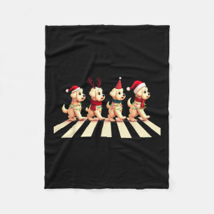 Manta Polar Cavachon Dog Crossing Road Xmas