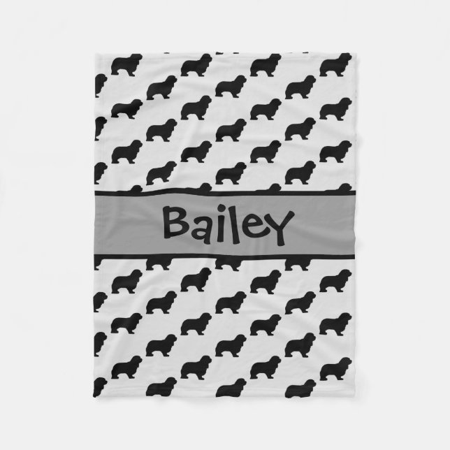 Manta Polar Cavalier King Charles Spaniel Dog Silhouette (Anverso)