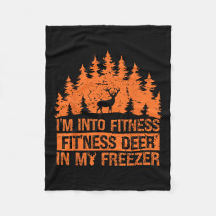 Manta Polar Caza-camiseta Estoy en Fitness Deer Freezer Funny