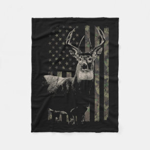 Manta Polar Caza de ciervo de la bandera norteamericana camo