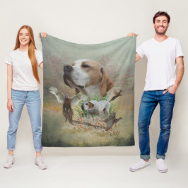 Manta Polar Caza de faisanes con punteros, arte