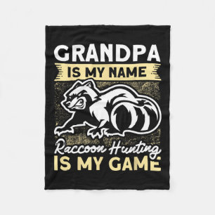 Manta Polar Caza de trucos Cacería de Abuelo Hunter Raccoon