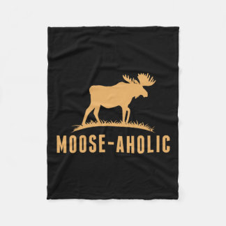 Manta Polar Caza divertida Gráfica Mujeres Moose-Aholic Hombre