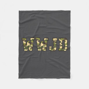 Manta Polar Caza militar camuflada cristiana Wwjd Fe