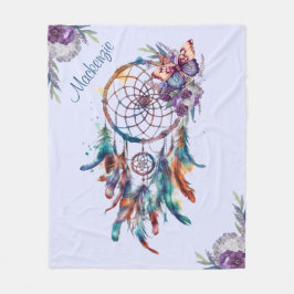 Manta Polar Cazador de sueños personalizado con acuarela Boho