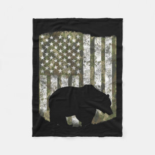Manta Polar Cazadora de camoflage con bandera de los Estados U